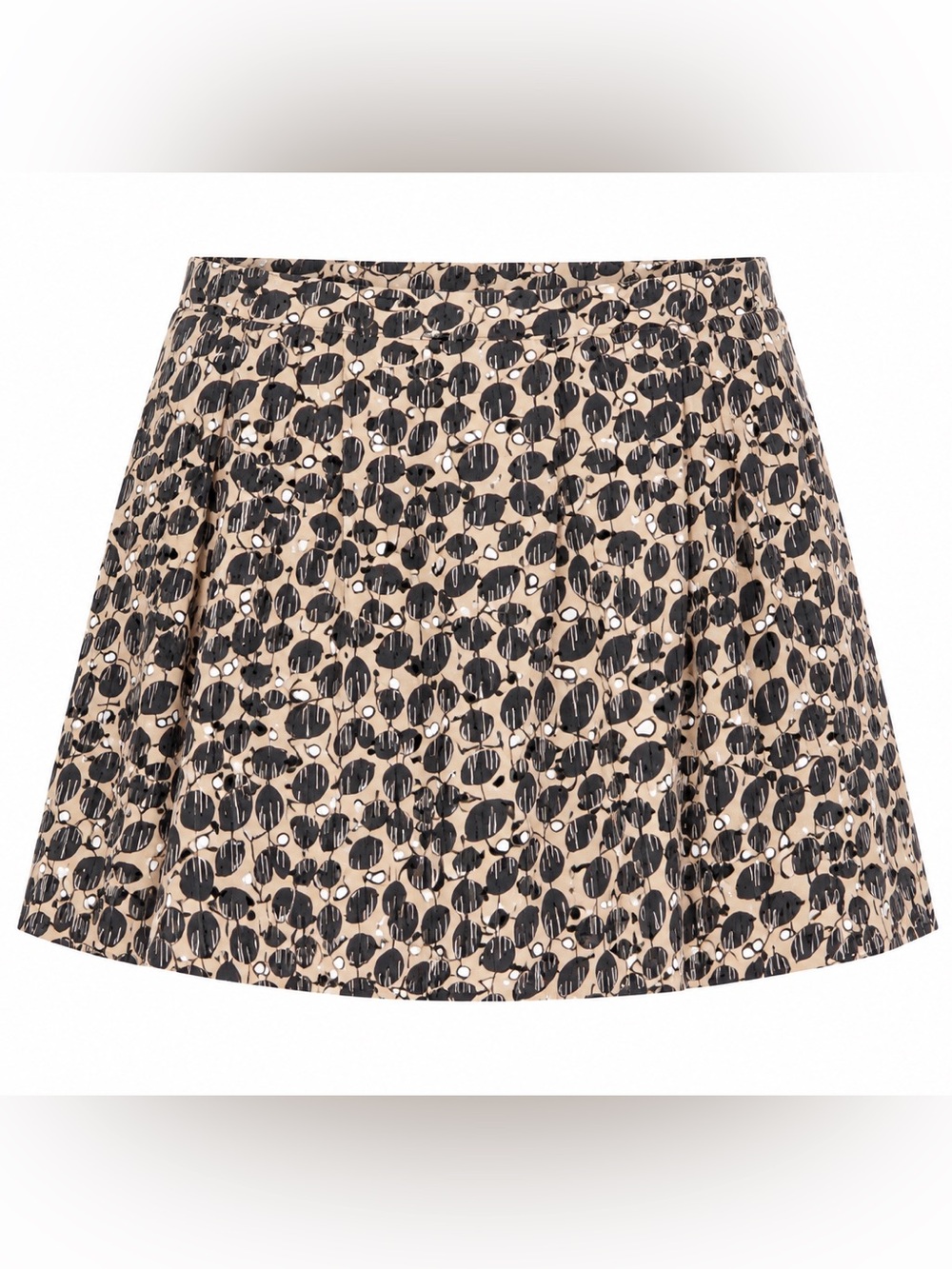 Marc O'Polo Abstract Leaf Print Cotton Mini Skirt Size 36 EU